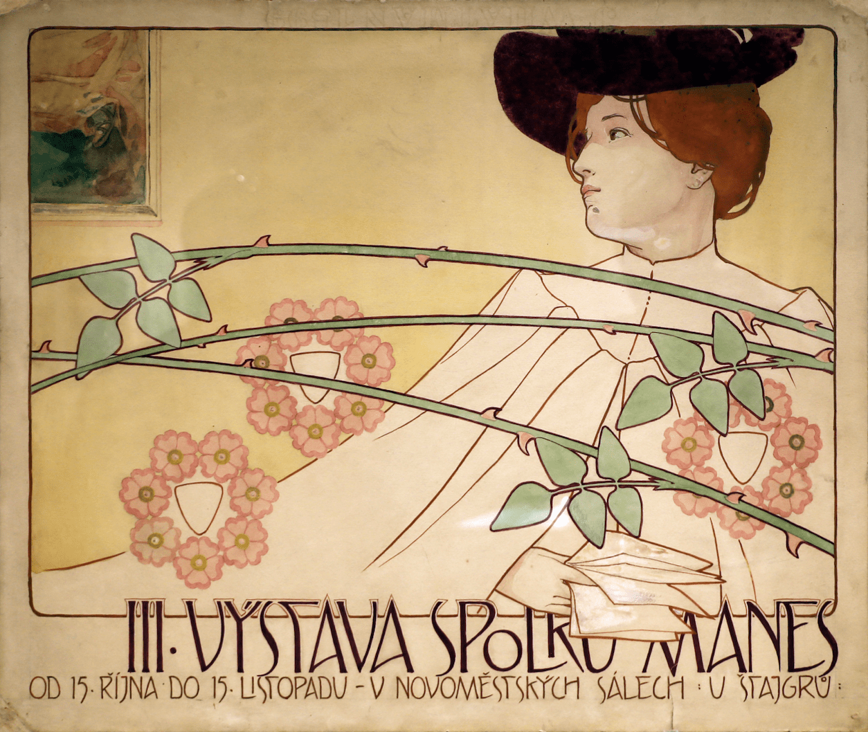 art design of a woman wearing a hat