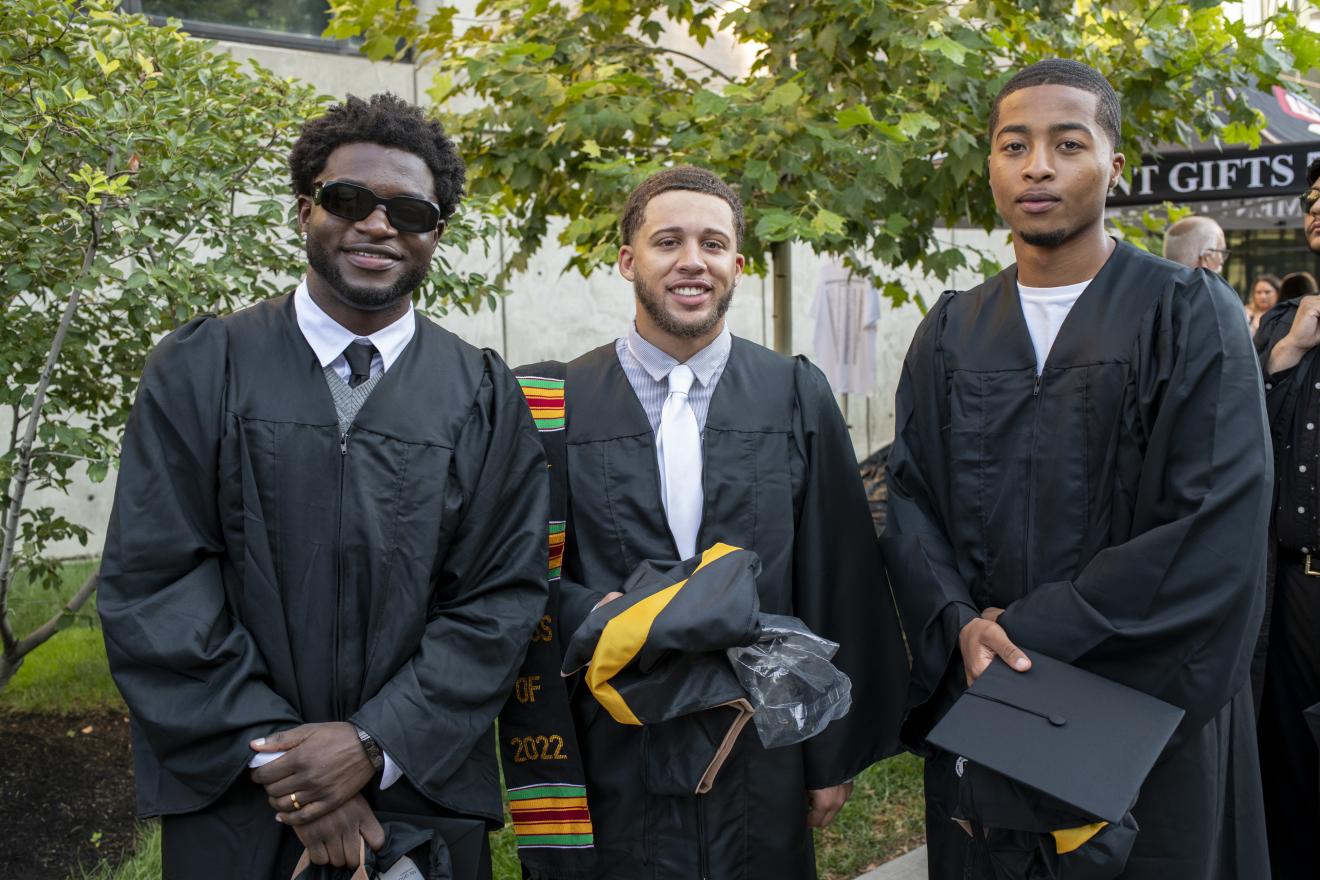 group of students in graduation gowns