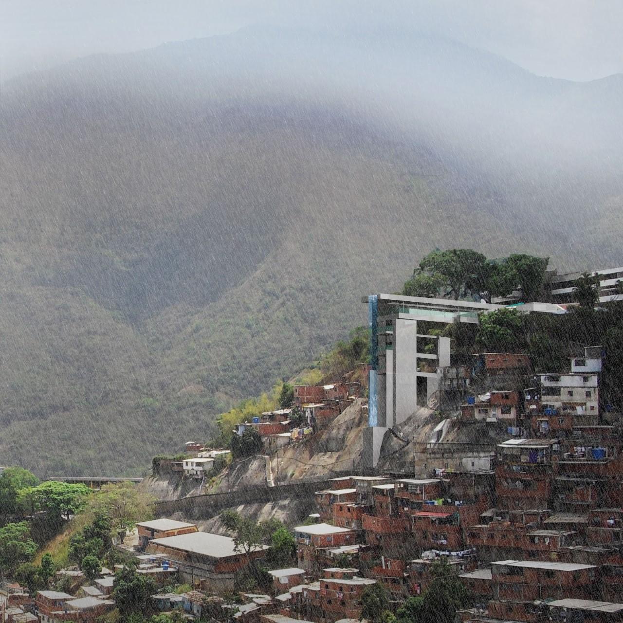 houses built into a mountain