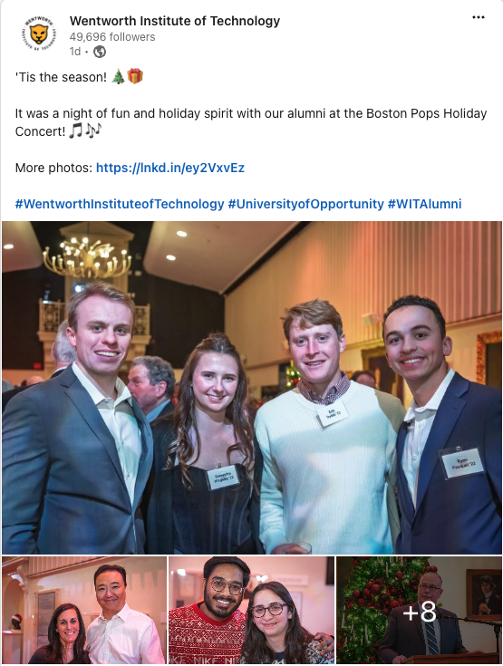 collage of people at a holiday event