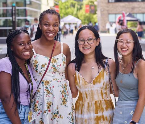 Students on Wentworth's quad