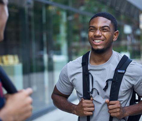 Student on Wentworth's campus