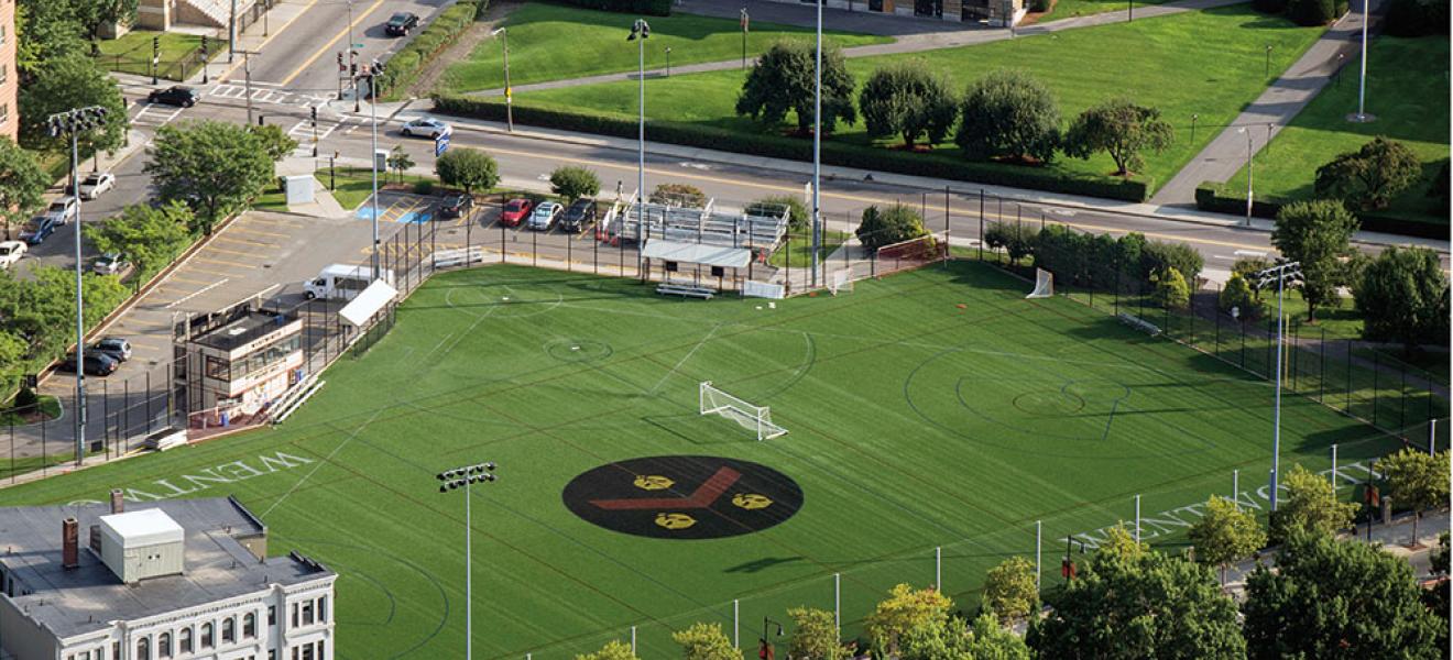 Arial photo of Sweeny Field. 