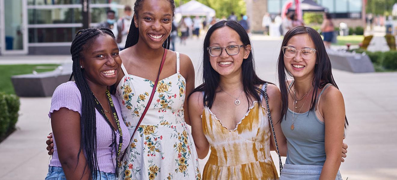 Students on Wentworth's quad