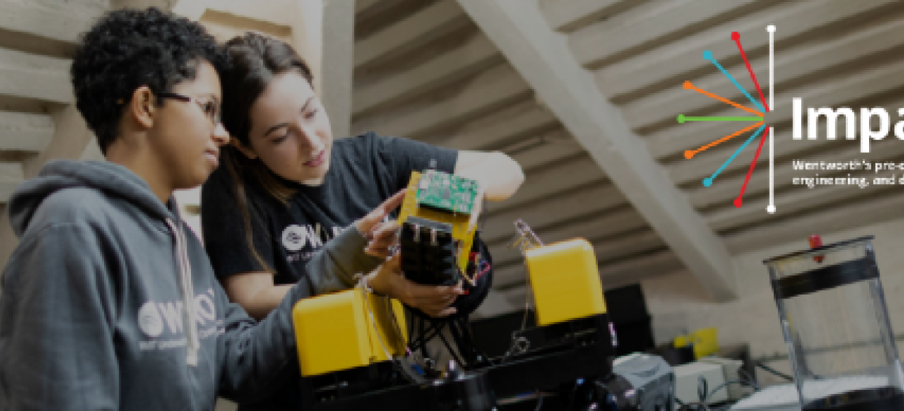 students working on a robotic