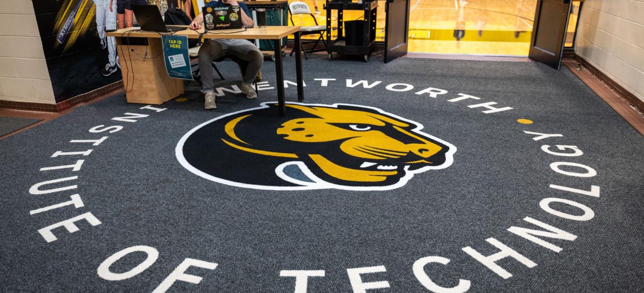 a carpet shows an image of a leopard