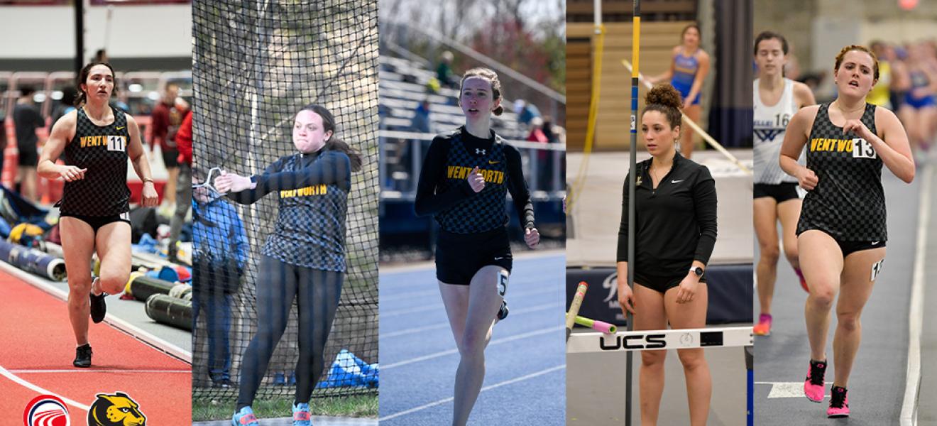 collage of women track and field athletes